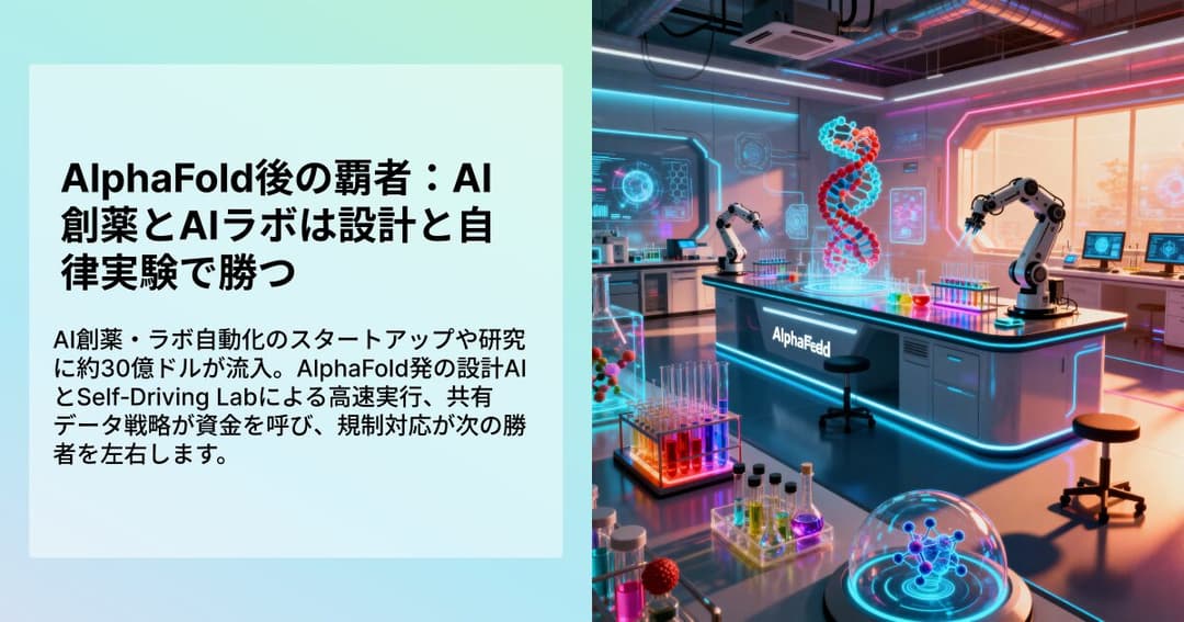 AlphaFold後の覇者：AI創薬とAIラボは設計と自律実験で勝つ