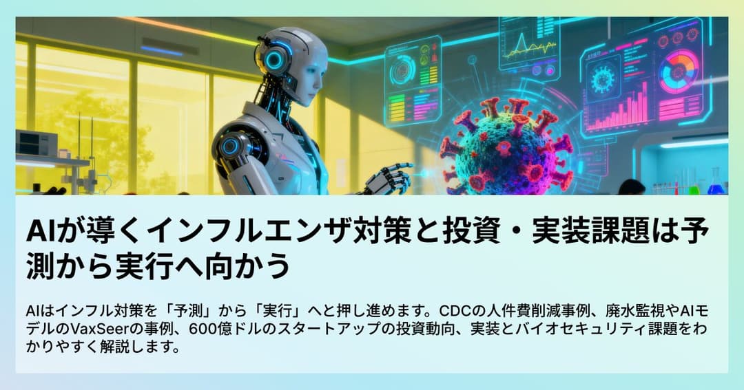 AIが導くインフルエンザ対策と投資と実装の課題は予測から実行へ向かう